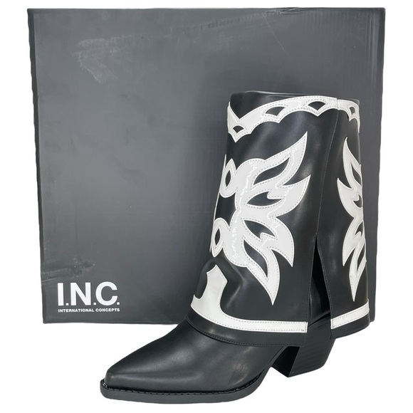 INC International Concepts Shoes - International Concepts Jadiza Western Style Over Ankle Womens Boots Size 8M